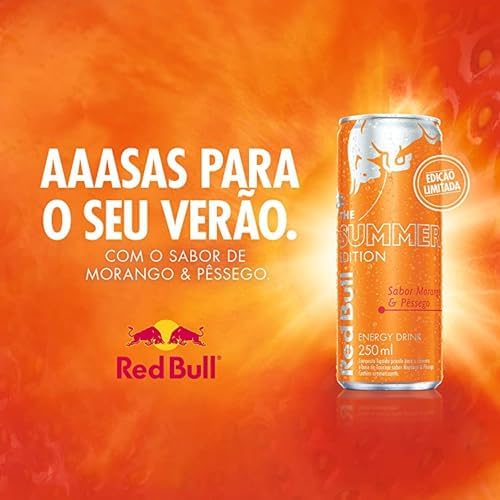 Energético Red Bull Morango Com Pêssego 250ml