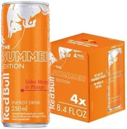 Energético Red Bull Morango Com Pêssego 250ml